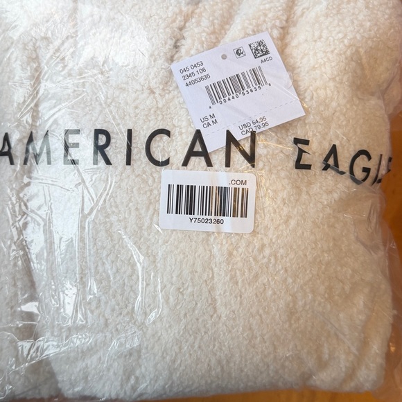 [American Eagle] NWT Sherpa Fleece Hoodie - Picture 8 of 9
